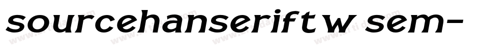 sourcehanseriftw sem字体转换